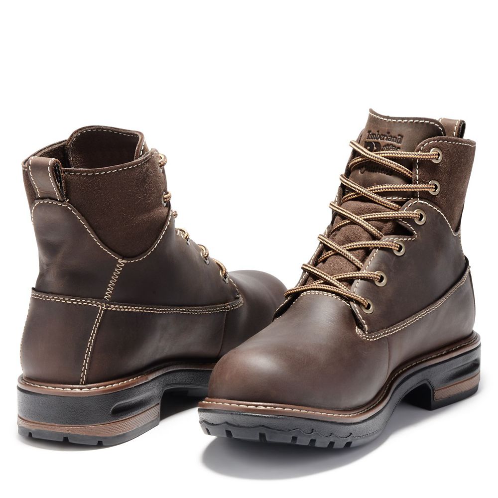 Timberland Μποτακια Εργασίας Γυναικεια Βαθυ Καφε - Pro® Hightower 6” Alloy Toe - Greece 5941876-PQ